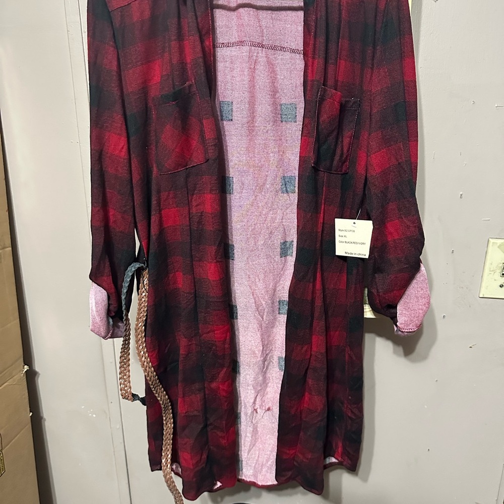 Plaid Red and Black Women's dress